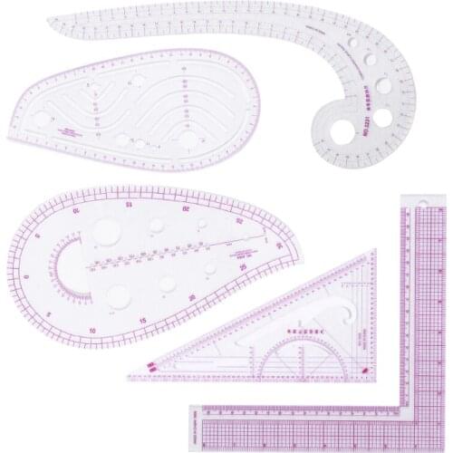 5pcs Tailor Comma Curve Sleeve Cage Ruler Measure Sewing Dressmaking Yardstick D0LD