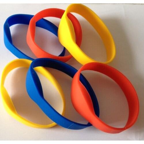6pcs 125Khz RFID Bracelet Silicone Wristband EM4100 Proximity Access Watch Type EM ID Card Read only 74MM
