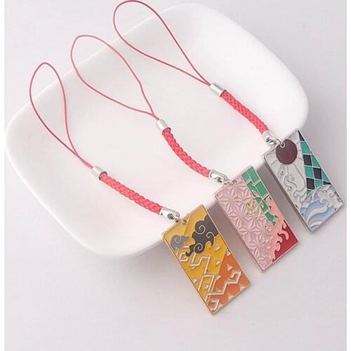 Anime Demon Slayer Keychain Kamado Tanjirou Agatsuma Zenitsu Keyring Pendant Gift Japanese Anime Schoolbag Clothes Ornaments