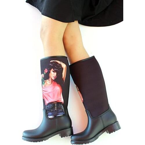 Ç20752Siyah Pink Potin Black Women Boots Ç20752