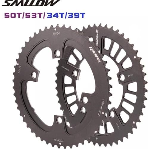 Road Bike Chainwheel 8/9/10/11 Speed 53/50/39/34T BCD 110/130mm Folding Bike Chainring Steel Aluminum Alloy Bike Accessories