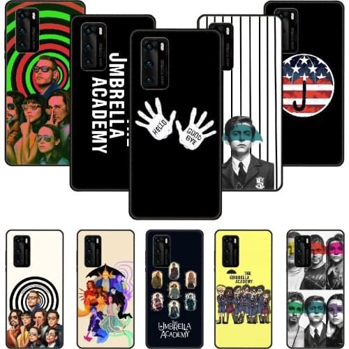 Phone Case For Huawei P20 P30 P40 P Smart Z + P10 Mate 30 10 20 Lite Pro Black Cover Prime 3D Gallagher TV Umbrella Academy