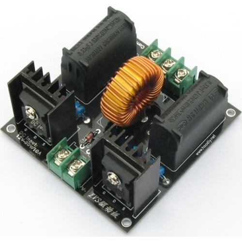 DC 12-30V ZVS Low Voltage Induction Heating Board Tesla Coil Flyback Driver 30mm Large Heat Sink Module Heater for Arduino(6.8)