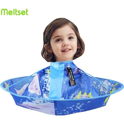 Cartoon Kids Hairdressing Cape Waterproof Apron for Hairdresser Baber Apron Childreen Boy Girls Hair Cutting Apron Umbrella Cape