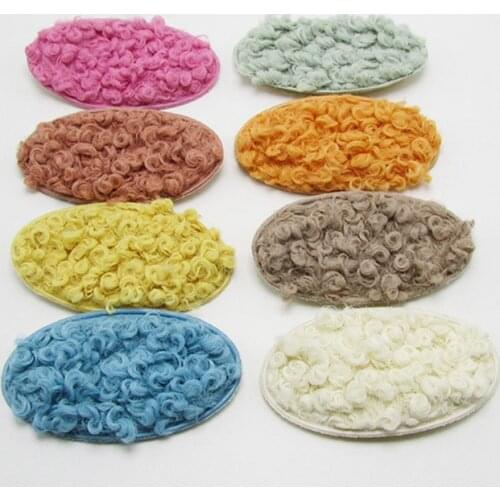 16pcs/lot 6.5*3.8cm felt padded applique snap clip cover for bb clip hair accessories