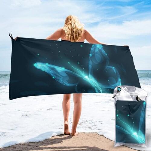 Wearable Bath Towel Glow Lines Butterfly And Dots Soft and Absorbent Unique Towel for Hotel Home Bathroom Gifts Women Bathrob