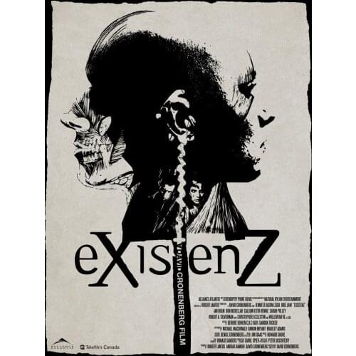 Classic EXistenZ Sci-fi Movie Posters Retro Vintage Kraft Poster Canvas Painting Wall Sticker Home Decoration Gift for Kids