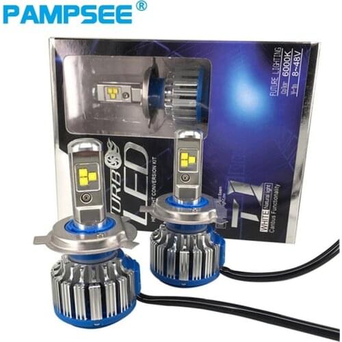 Shipping by DHL T1 Car Headlight Bulbs H1 H3 H7 H11 HB3 9006 H4 H13 9004/7 Auto Car Headlight 80W 8000LM 6000K Automobile Bulb