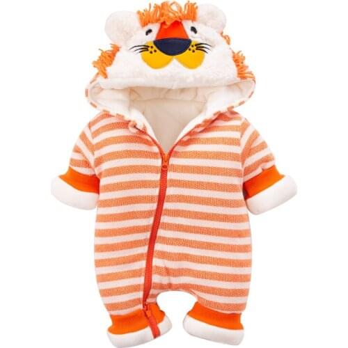 The baby lion is dressed in cotton