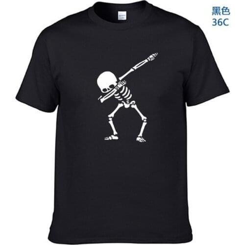 Top Quality Cotton Dabbing Skeleton Mens T-Shirt 13 colours Shirts Men Funny Skull T Shirts Top Quality Cotton Dabbing Skeleton