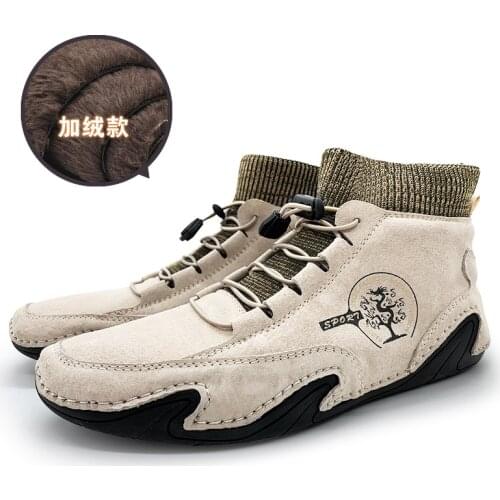 Men Casual Shoes Men Shoes Winter Warm Fur Lace Up Round Toe Casual Men Shoes Flock Footwear Winter Man Sneakers Tenis Masculino