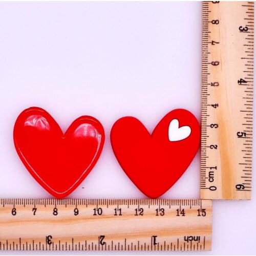 10 pcs Handcraft Accessories DIY Patches Double Inside Hearts Pink/Red/Yellow Bowknots Ladies Women Girls DIY Charm Wine T Cups