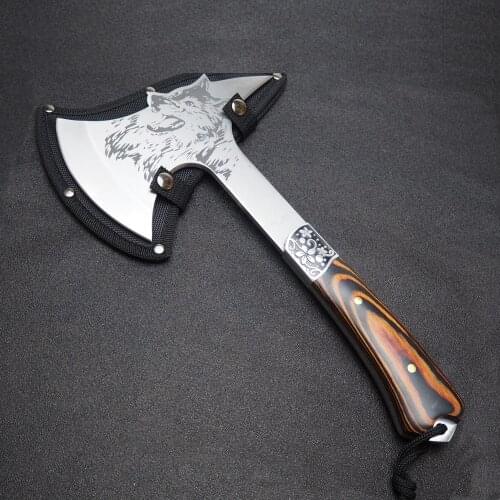 2017 New Arrival Axe Multifunctional Tomahawk Outdoor Mountain Camping Ax Survival Machete Camping Hatchet With Wood Handle