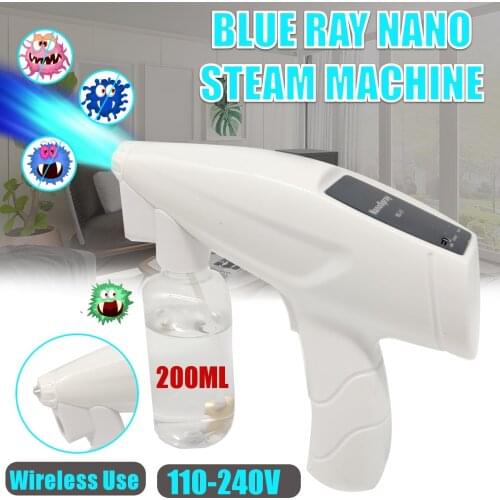 200ml 15W Wireless Handheld Atomization Disinfection Fog Machine Professional Stage Smoke Spray USB Charging Nano Steam Gun