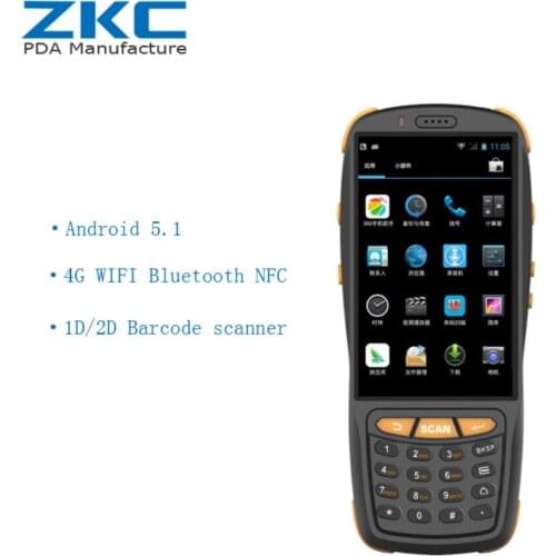 ZKC PDA3503 Rugged handheld 4 inch 4g pda barcode scanner android portable data terminal