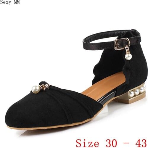 Pumps Women Oxfords Career D'Orsay Shoes Low High Heels Woman Low High Heel Shoes Small Plus Size 30 31 32 33 - 40 41 42 43