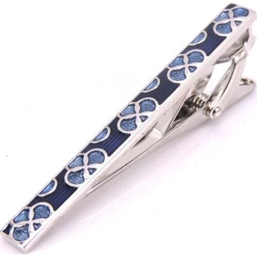 High quality mens clothing boutique brand jewelry Tie Clip New Blue clover tie clip, free shipping