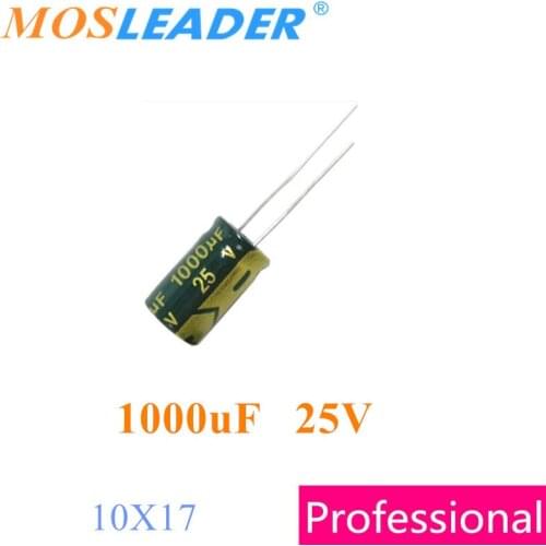 Mosleader 1000uf 25v 10x17 800PCS High Frequency and Low Resistance Through Hole Aluminum electrolytic capacitor High quality