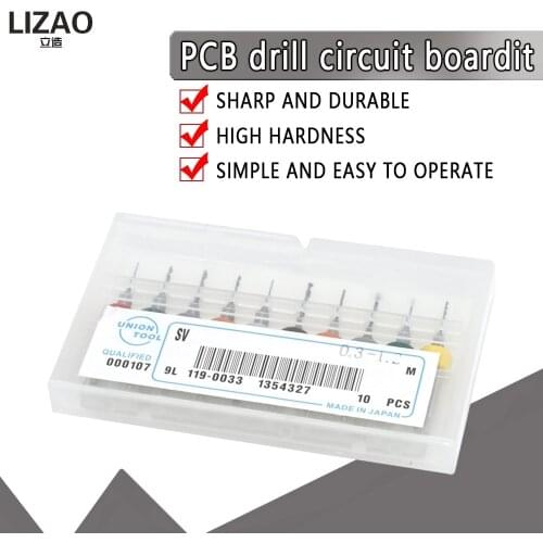 10pcs 0.3mm to 1.2mm PCB mini drill Bit tungsten steel carbide for print circuit board cnc drill Bits Machine