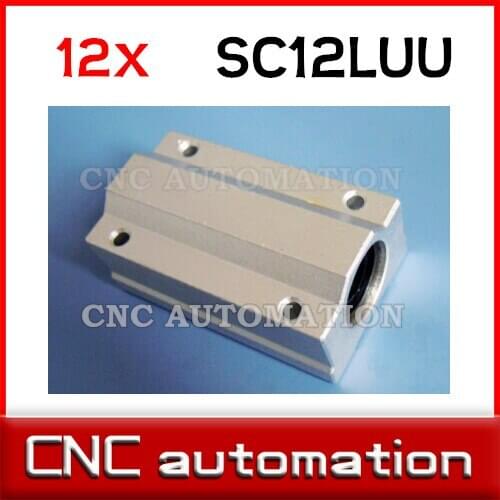 12pcs SC12LUU SCS12LUU Linear Ball Bearing XYZ Table CNC Router for cnc rail
