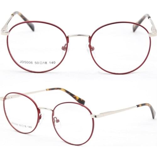 2020 New Style Metal Eyewear Round Cute Eye Glasses Vintage Prescription Spectacles JD5006