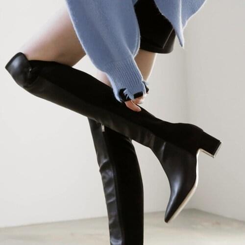 2020 Winter Sexy Over-the-knee Long Boots High Boots Womens Boots Pointed Toe Stiletto Elastic Boots Stovepipe Size 33-42