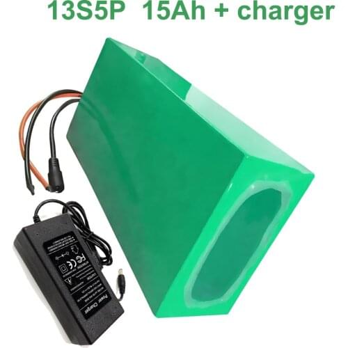 48V 15Ah 13S5P 18650 Li-ion Battery Pack E-Bike Ebike electric bicycle 250*115*70mm Accept customization With charger