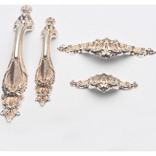 96 128mm Retro distress silver kitchen cabinet cupboard door handles antique silver drawer tv cabinet dresser pull knob 32 64mm