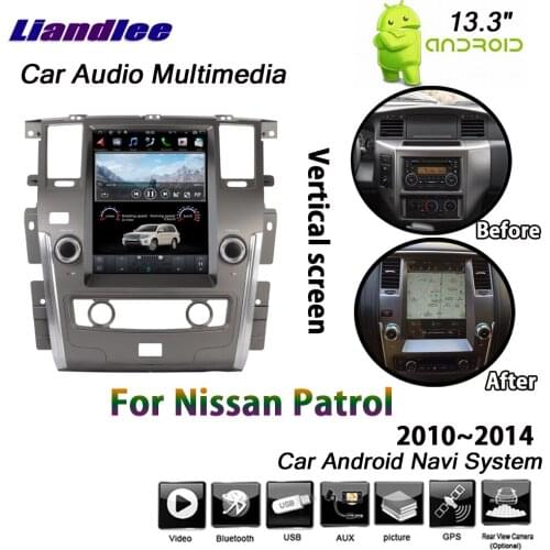 For Nissan Patrol 2010-2014 Android 6 Car Multimedia Player Vertical Screen Mirror Link GPS Navigation 12.1 Inch 2+32G