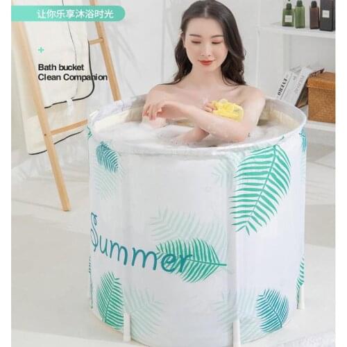 Bath Barrel Household Foldable Adult Thermal Insulation Body Bath Barrel Thickening Bath Tank Hip Bath Pot Sweat Steam Artifact