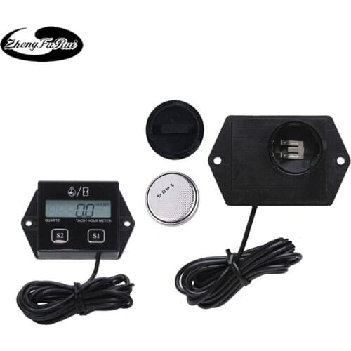 Motorcycle digital tachometer, timer, battery can be replaced, motorboat engine electronic tachometer