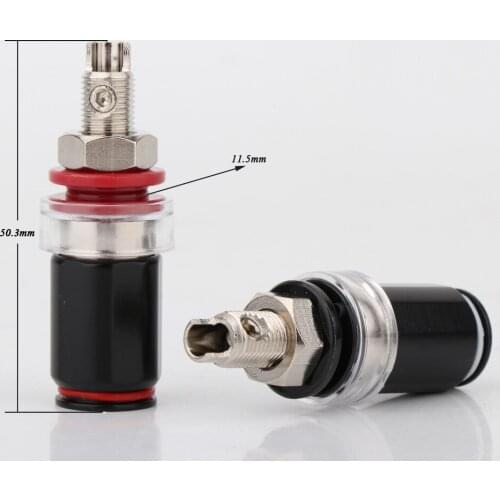 4PCS/LOT BP1103(R) Rhodium Plated HIFI Amplifier Banana Plug Terminal Audio Binding Post Socket