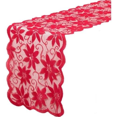 Maple Leaf Lace Flower Tablecloth Table Runner Tables Cloth Wedding Kitchen Christmas Xmas Home Decor Party Supplies