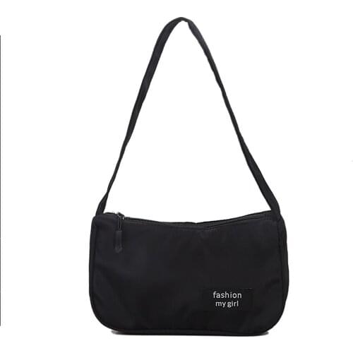 Fashionable texture small crowd bag nylon armpit bag female baguette bag 2020 new trend line handbag messenger bag female bag