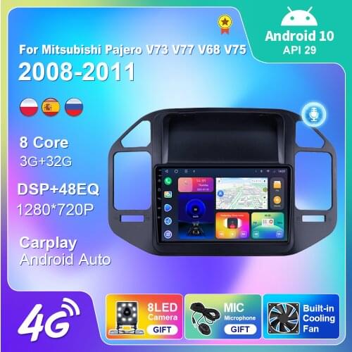 Multimedia For Mitsubishi Pajero V73 V77 V68 V75 2008-2011 Car Radio Android Autoradio Video Stereo Auto Carplay GPS Single Din