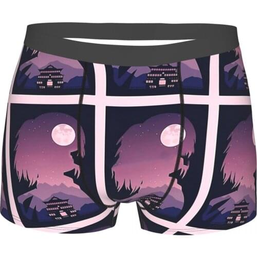 Mens Panties Anime Onsen Men Boxer Underwear Cotton for Male Spirited Away Chihiro Japanese Animated Large Size Lot Soft