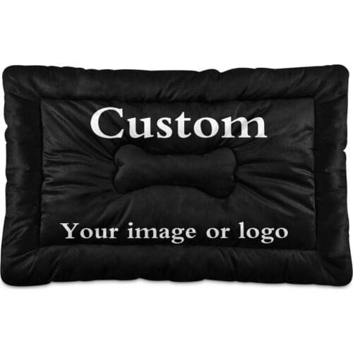 Custom Soft Pet (Dog/Cat) Bed Washable Anti-Slip Pets Mat House Short Plush Personalized Pet Pad for Animals Cushion