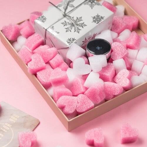50/100pcs Pink Heart-Shaped Foam Strip Filler Decor For Wedding Birthday Party Gift Box Packing Decoration Fluffy Small Filling