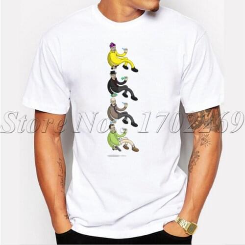 New fashion cartoon printed Men t-shirt short sleeve casual tee shirts Heisenberg evolution funny design hipster cool tops