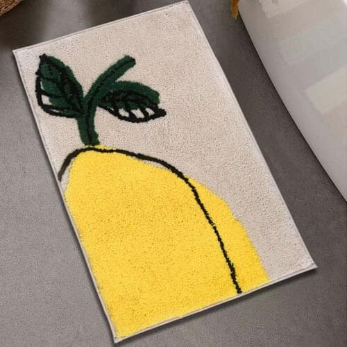 Fruit Doormat Pear Lemon Watermenlon Orange Bath Mat Water Absorbent Bathroom Carpet Anti Slip Floor Mat Bedside Carpet Rugs