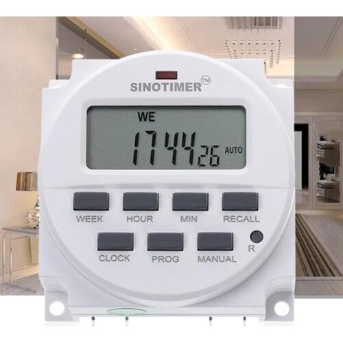 SINOTIMER 12V Programmable Control Power Timer Switch Power Timer It Is Widely Used In Streetlight Neon Light Lamp Ect