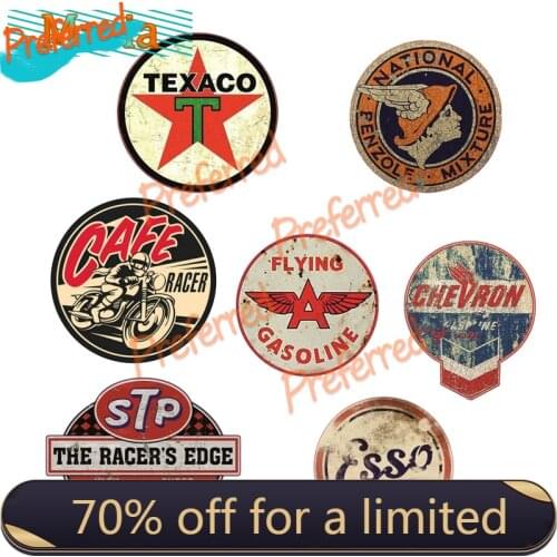 Retro Racing Hotrod OIL Sticker STP Vintage USA Badge Brand Car Sticker Decal Decor Motorcycle Off-road Laptop A4 Q3 Decoration