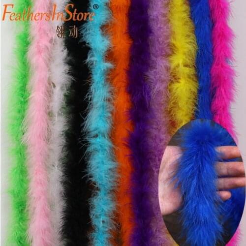 Marabou Feather Boa 2yards 1pcs/lot 8g Wedding Feather turkey plume boa feather scarf Dress/ Clothing/Shawl /Cosplay Decor