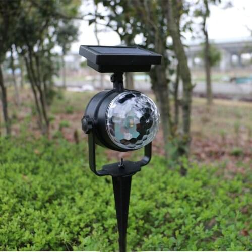 LED outdoor solar waterproof rotating color projection lamp Solar lawn lamp Villa private garden path decoration lamp
