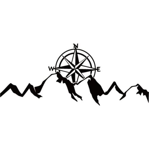 20*8.5cm Compass Rose Sun Rise Fun Unique Vinyl Car Sticker For Car Window Body Decoration Modern Decal