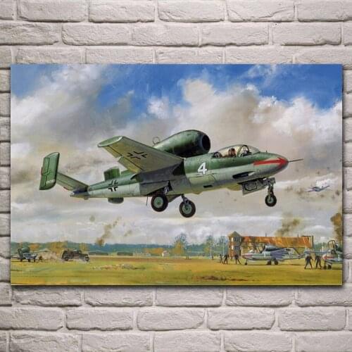 Military Luftwaffe Germany ww2 aircraft fantasy living room home decor art print wall decoration fabric poster KL385