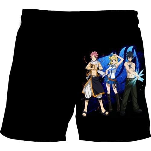 Magic Themed Teen Comics 3D Fairy Tail Children Shorts Anime Boys Girls Beach Shorts Casual Cartoon Print Kids Short Pant 3-14T