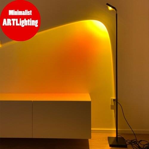 Sunset Lamp Standing Lamp Rainbow Art Projection Atmosphere Room Decoration Modern LED Corner Floor Lamp Nordic