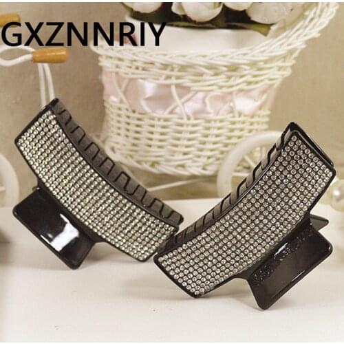 Black Hair Claw Clips for Women Crab Accessories Rhinestone Claws Clip Hairclip Hairpins Crab Clamp Korean Fashion Jewelry Gifts