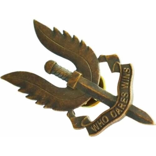 WW2 UK British Special Air Service SAS Who Dares Wins Medal Badge Brooch Pin armyshop2008